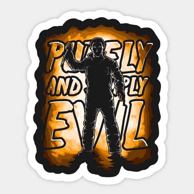 Purely and Simply Evil Sticker by Punksthetic